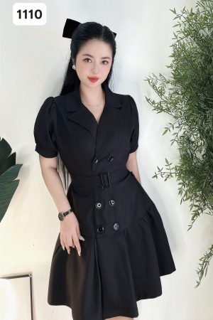 1110 ĐẦM 8 NÚT ( MÀU ĐEN)